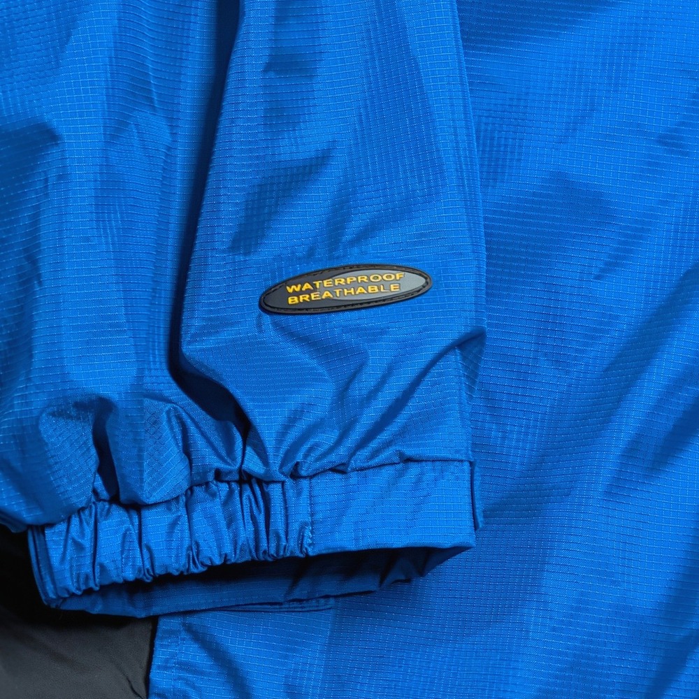 Stearns DryWear Rain Jacket Mens 2XL Blue Black Hooded Windbreaker 8732 Ripstop - Picture 9 of 16